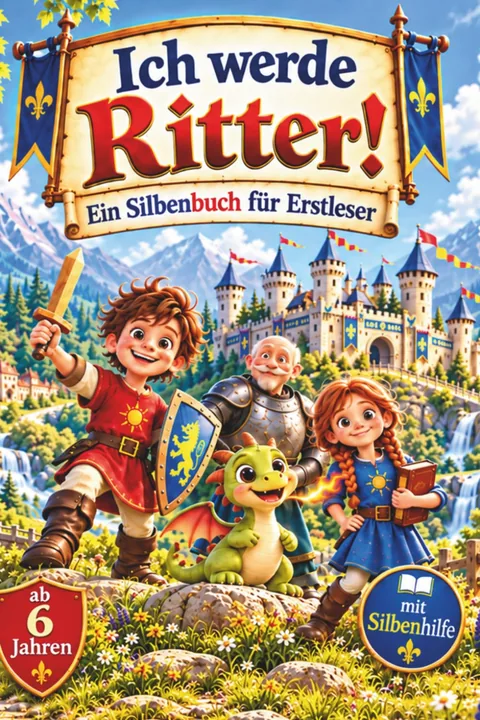 Buchcover von „Ich werde Ritter!“: Ein Silbenbuch für Erstleser mit Rätseln, Ritterwissen und Lese-Ritterschlag